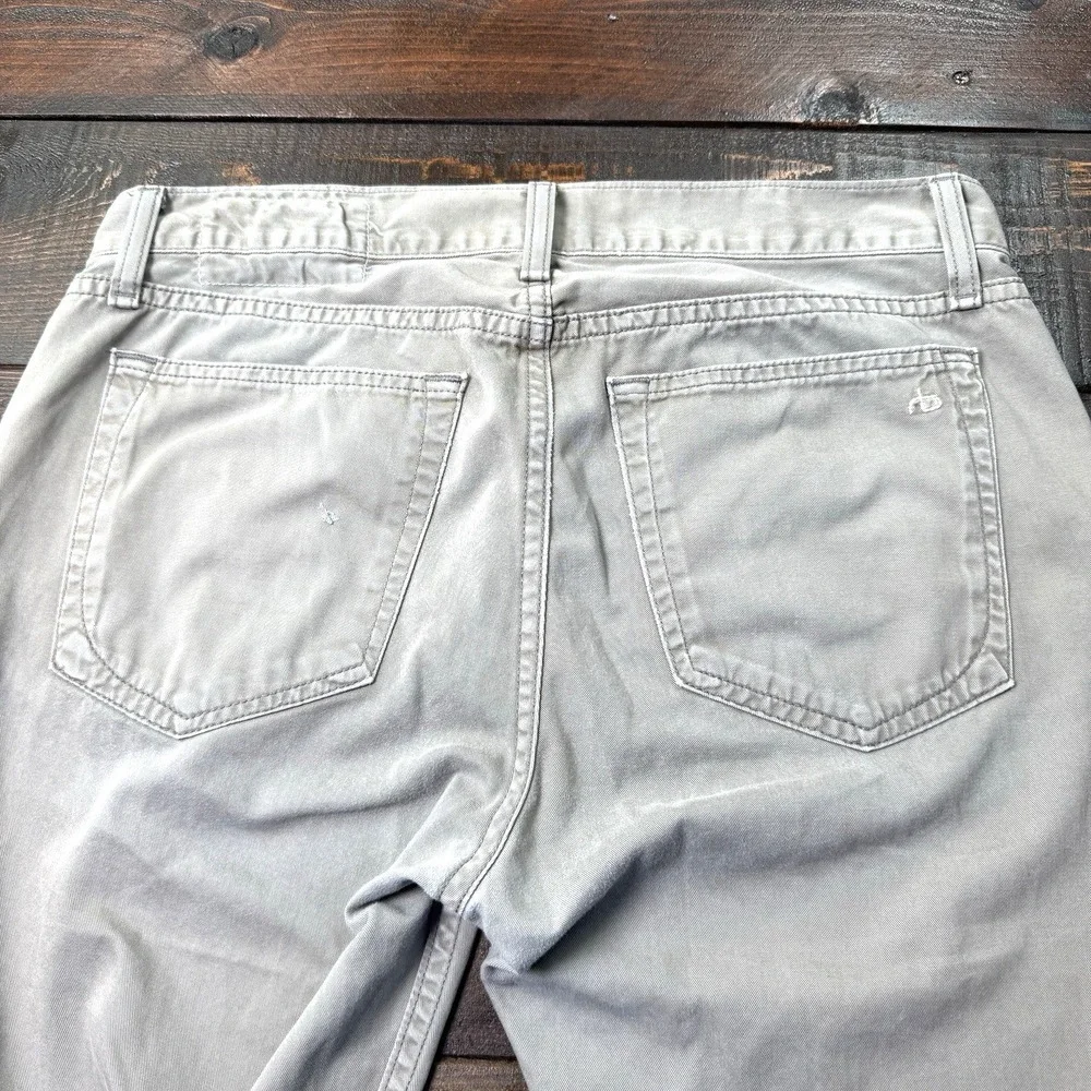 Rag & Bone Men's 33 Distressed Grey Standard Issue Button Fly Fit 2‎ Slim Tag 31